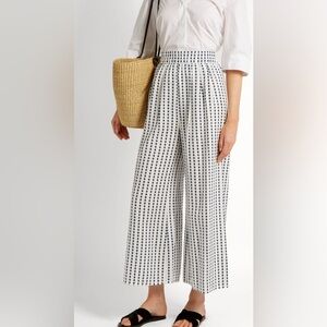 Mara Hoffman Navy and White Polka Dot Women's Pants